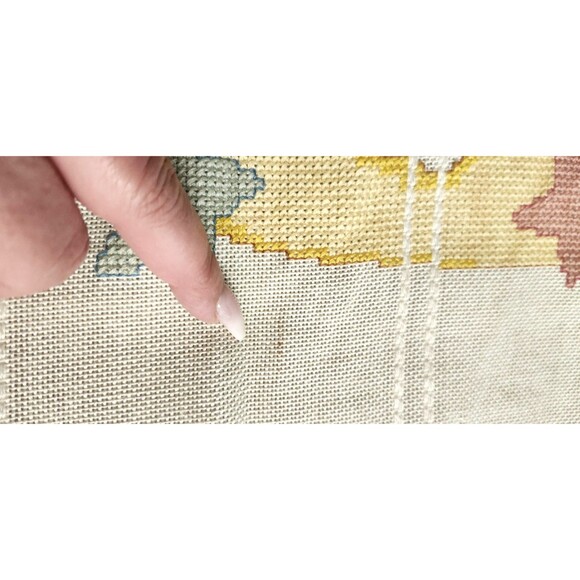 VTG Candamar Designs Finished Baby Afghan Cross Stitch Sleepy Teddy Bear Signed - Picture 11 of 14